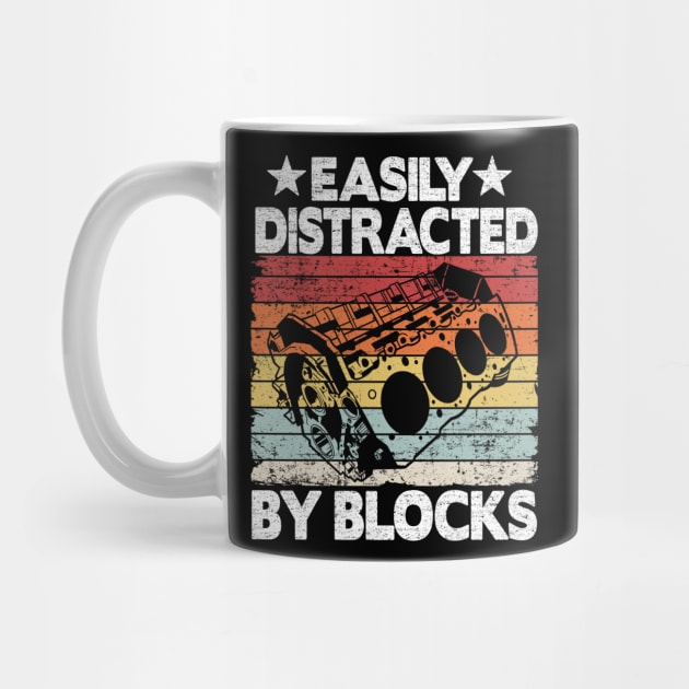 Easily Distracted By Blocks Funny Mechanic by Kuehni